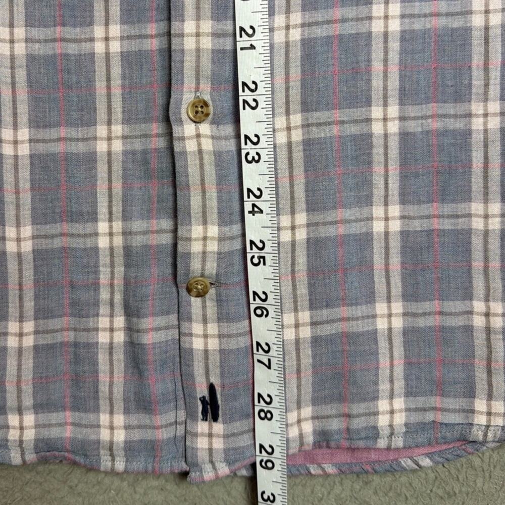 Johnnie-O Surf Flannel Rascal Shirt Men’s Large Laguna Blue Plaid Button Up - Picture 6 of 11